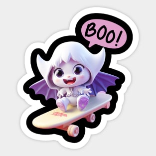 baby vampire skateboarding Sticker